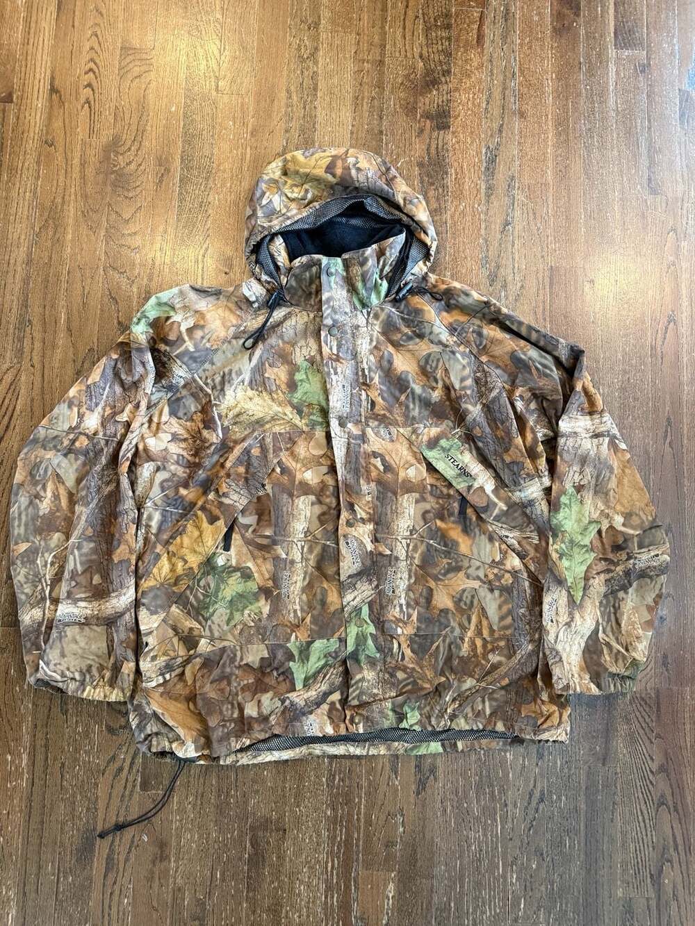 Stearns DryWear Advantage Timber Camo Hooded Hunting Jacket Size XXL